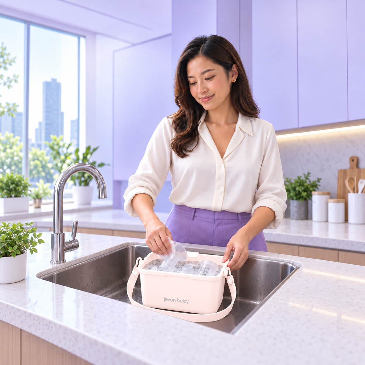 Jevonbaby CleanPod - Portable Wash Basin & Storage Bag