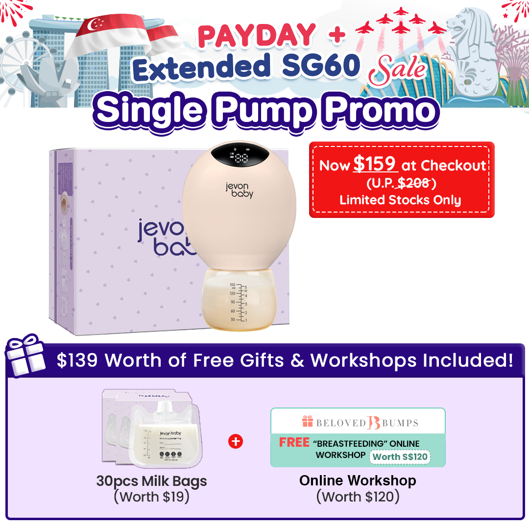 Jevonbaby Breast Pump - PAYDAY + Extended SG60 Sale