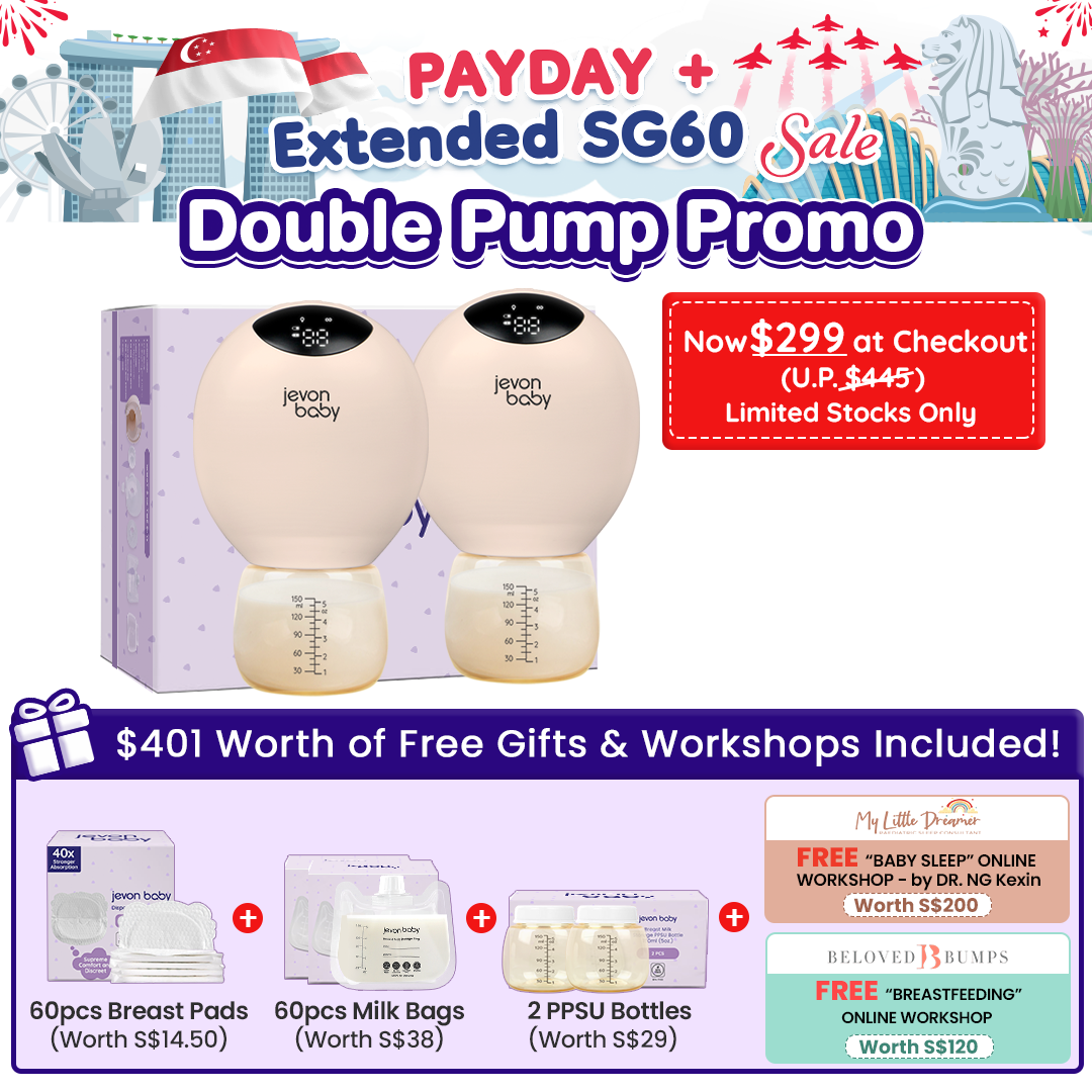 Jevonbaby Breast Pump - PAYDAY + Extended SG60 Sale