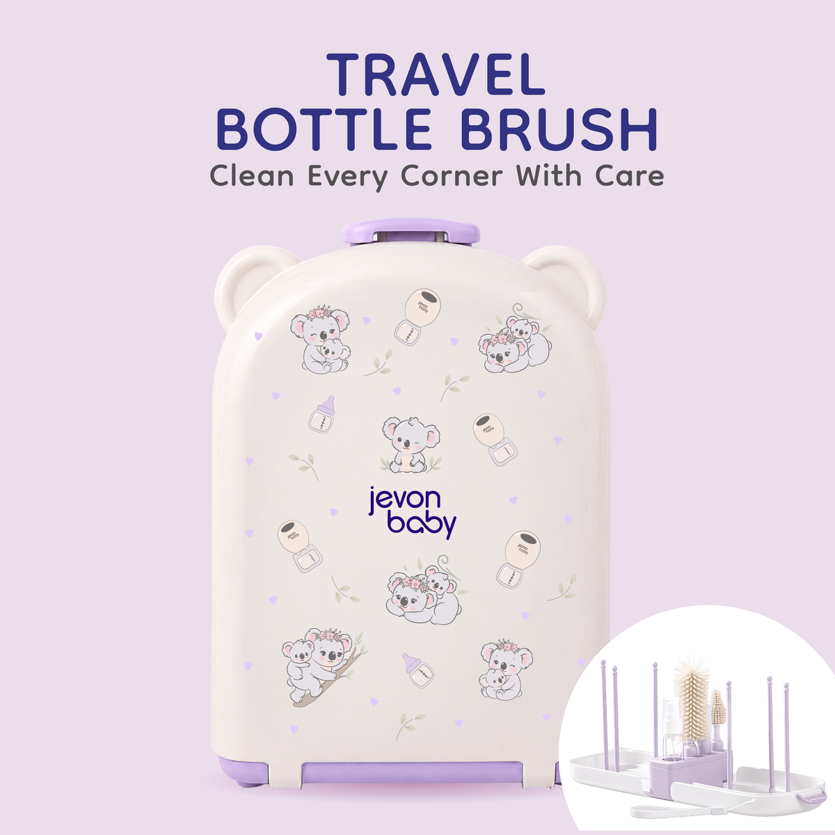 Jevonbaby Travel Bottle Brush