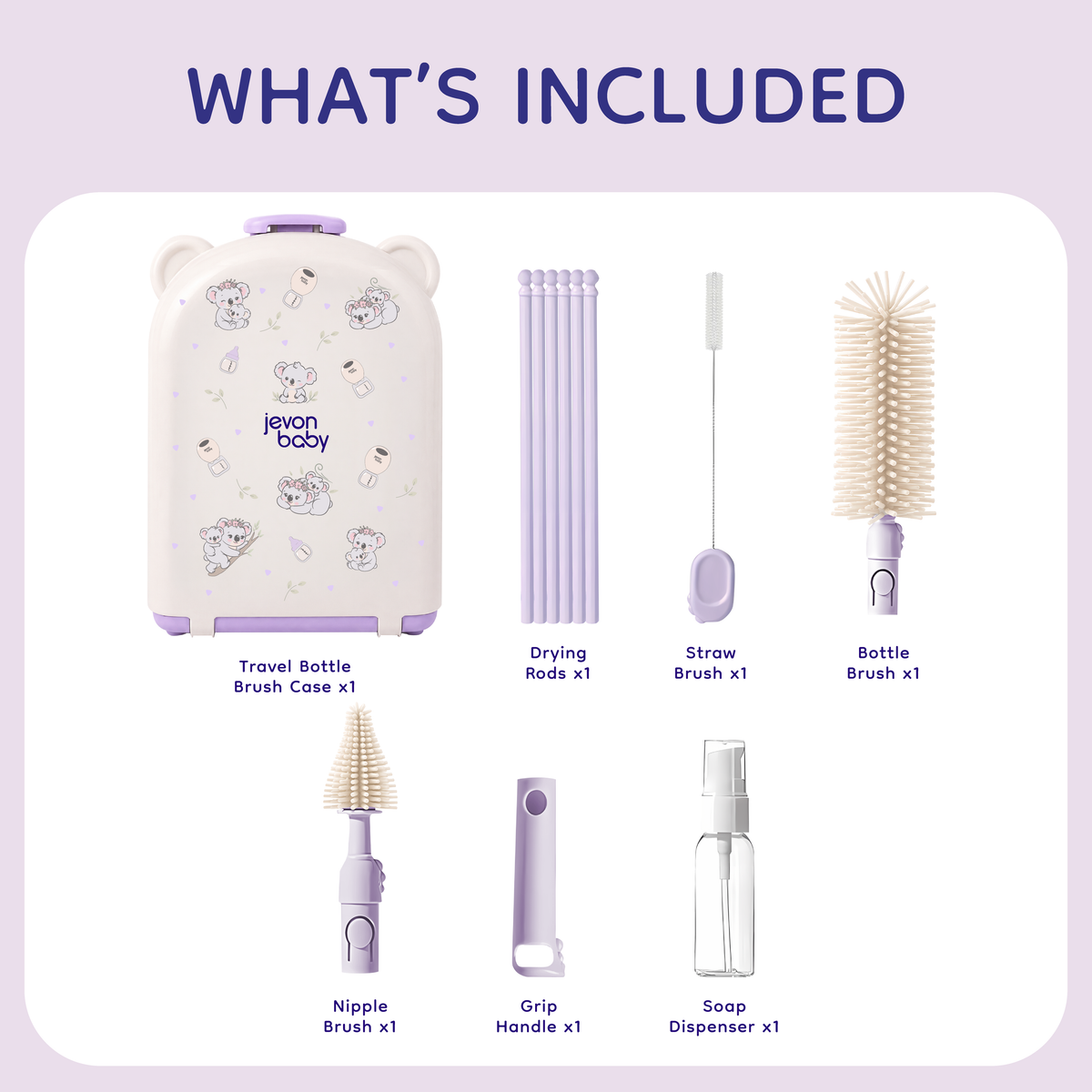 Jevonbaby Travel Bottle Brush